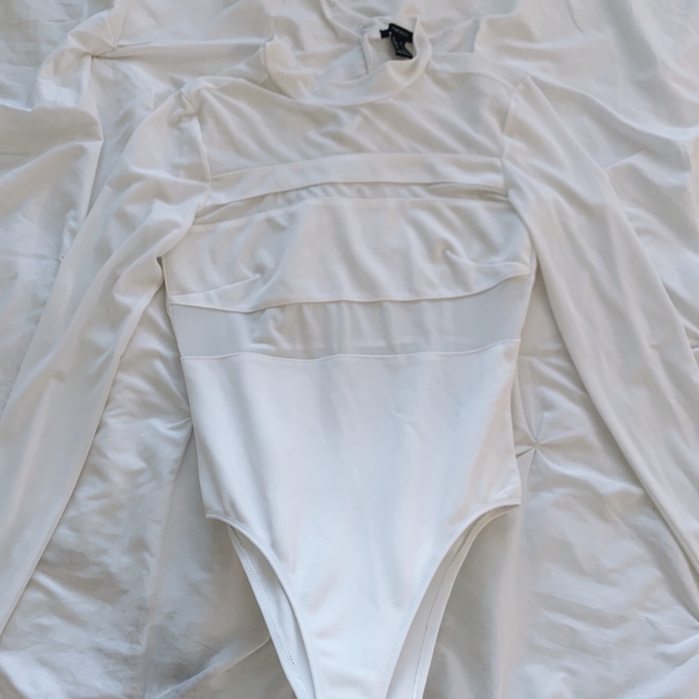 White mesh bodysuit